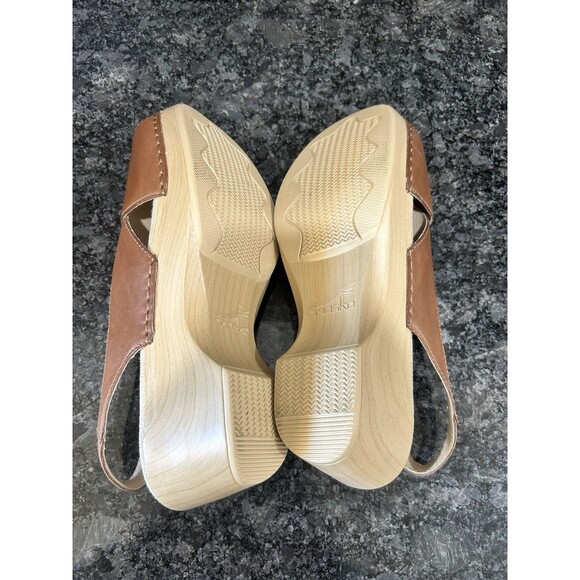 Women’s Dansko Sloane Brown Sandals Size EU 37 Leather Platform Strappy  US 6.5 - Picture 6 of 6